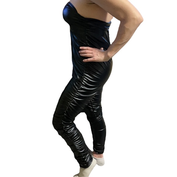 One Piece Faux Leather Body Suit XL - Picture 5 of 16